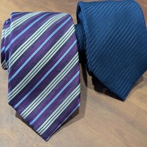 Countess Mara Elegant Purple and Blue Silk Ties